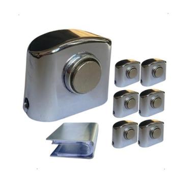 Imagem de Kit 6 Prendedor Magnético Porta Vidro Amortecimento Batedor - Mixso 