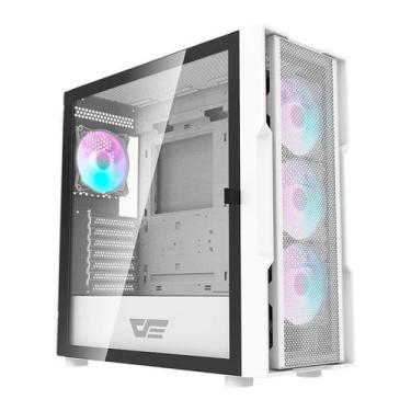 Imagem de Gabinete Gamer Aigo Darkflash DK431 Mesh, RGB, Mid-Tower, Lateral De V