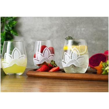 Imagem de Jogo de Copos de Vidro Mandacaru Martha Medeiros 500ml 6 Peças