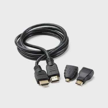 Imagem de Cabo hdmi 3 em 1 1.5M com Adaptador Micro e Mini hdmi 1080P