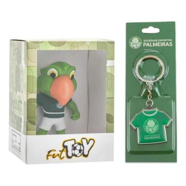 Imagem de Kit Mascote Periquito + Chaveiro Metal Palmeiras Oficial - Poloart