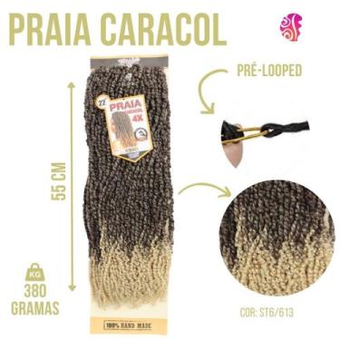 Imagem de Aplique Cabelo Praia Caracol Twist Pre Looped Crochet 380Gr -Zhang Hai