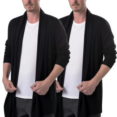 Imagem de Kit com 2 Cardigans Blazers Masculinos Meia Estação Básico - Slim Fitn