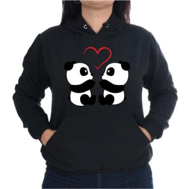 Imagem de Blusa Moletom Feminino Canguru Flanelado Casual 2 Panda - Markelly, Pr