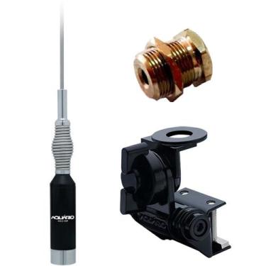 Imagem de Antena Móvel 5/8 com Mola na Base M-410c Suporte Bi-Articulado Calha M