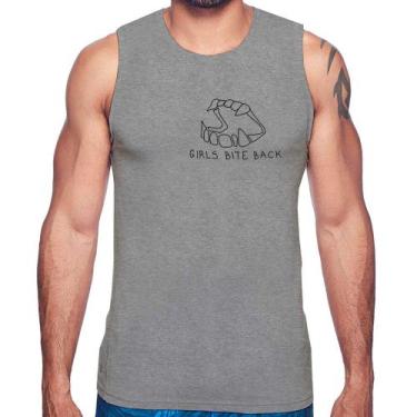 Imagem de Regata Girls bite back - Foca na Moda, Cinza, G