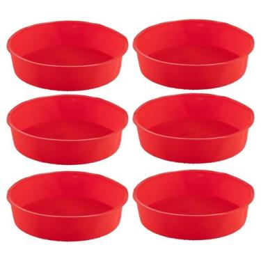 Imagem de Kit 6 Formas Redonda de Silicone Sortida Bolos Sobremesa - QUALITY HOU