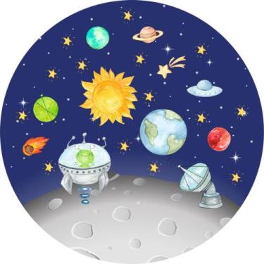 Imagem de Painel Festa Redondo C/ Elástico 1,50m Astronauta - Fadrix