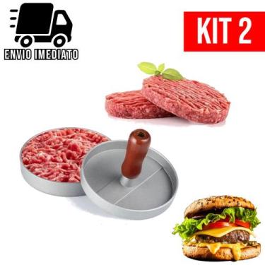 Imagem de Kit 2 Forma Modelador de Hambúrguer Artesanal Caseiro Molde para Hambu