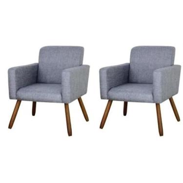 Imagem de Kit 2 Poltrona Cadeira Decorativa Sala Quarto Escritório Recepção Esta