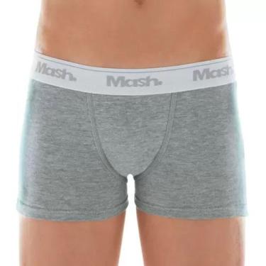 Imagem de Cueca Boxer Infantil Mash Fibra Natural Algodão Original, Cinza, Claro