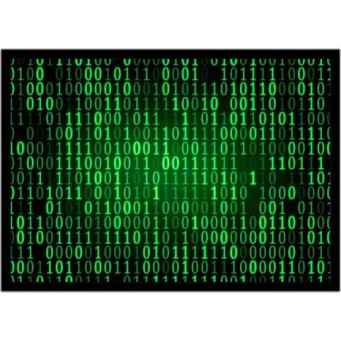 Imagem de Quadro Decorativo Informática Tecnologia Binário Computação Lojas Sala