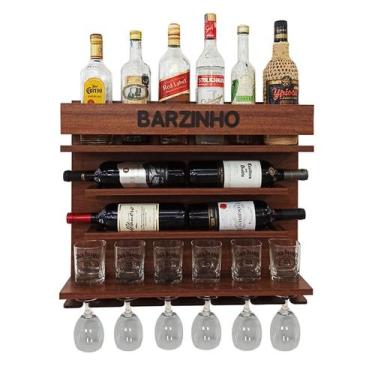Imagem de Barzinho Adega Parede - Barzinho - 60 x 51 Imbuia - Co2Beer