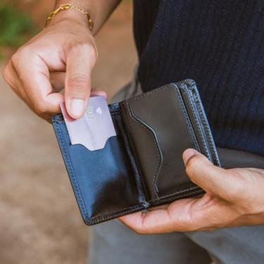 Imagem de Carteira Masculina Couro RFID Antifurto Visor CNH 6 Cartões - Kraus, P