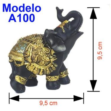 Imagem de Elefante Decorativo Em Resina Indiano Sabedoria Sorte - Luthi Comércio