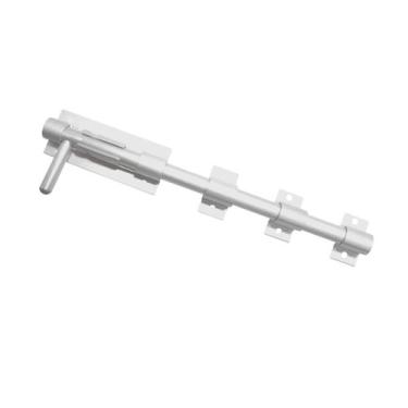 Imagem de Trinco Ferrolho Porta Portão Alumínio 40cm Com Furo Cadeado - Solução 