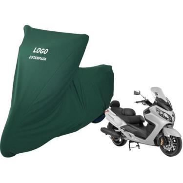 Imagem de Capa Para Cobrir Moto DafraMaxsym 400i Com Logo - Mz, Verde