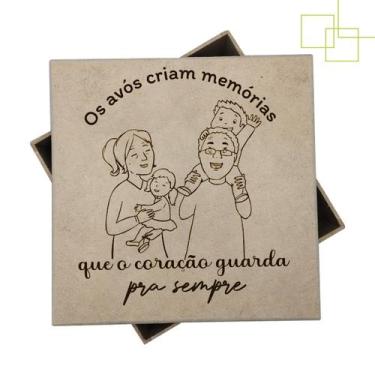 Imagem de Embalagem Presente Especial Avós Caixa em MDF Decorada 15x15x5 - Expre