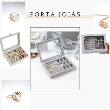 Imagem de Porta-Joias com Divisórias e Veludo  Estojo Ideal para Brincos e Jóias