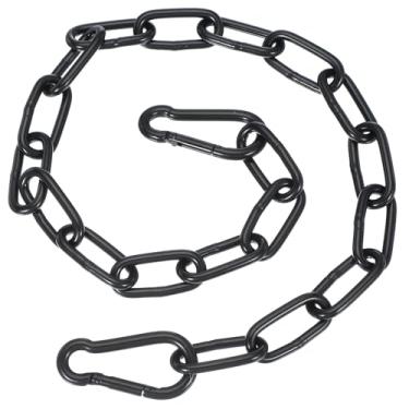 Imagem de PATIKIL Corrente de fitness de 1,5 x 50,8 cm, corrente de cadeira giratória para varanda, extensão de fitness, kit de ferragens para rede de transporte, trava de corrente para saco de pancadas, cerca