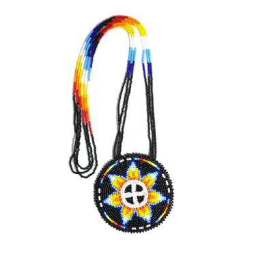 Imagem de Colar de contas em camadas estilo nativo americano – Colar de contas ucraniano, colar de contas de semente feito à mão, colar tribal étnico com contas, Free size, Vidro, Sem Pedra Preciosa