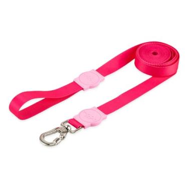 Imagem de Mood Pet Coleira Guia 5 Metros Para Cães Cachorro Adestramento Passeio Porte Grande Médio Pequeno (Rose, P)