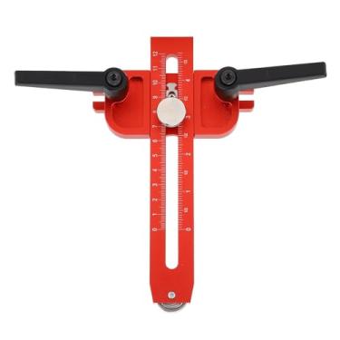 Imagem de Guia de Gabarito para Serra de Mesa de Rasgo Fino, Localizador de Guia de Rasgo Fino para Carpintaria Com Escala Dupla de Rolo para Repetir Cortes de Tiras Estreitas (Vermelho)