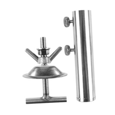 Imagem de ＡＷＨＡＯ Suporte para guarda-chuva externo Base para guarda-chuva de mesa Fácil de usar aço inoxidável ajustável à prova de ferrugem Jardim Pátio, com Tubo