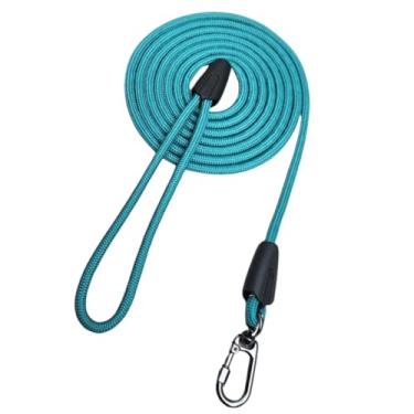 Imagem de Guia Corda Com 5 Metros Longa Para Cachorro Com Mosquetão de Trava Que Não se Solta (Azul Tifanny)
