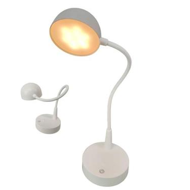 Imagem de Luminaria Abajur de Mesa 3 Tons LED Touch Flexivel USB Bateria Recarre