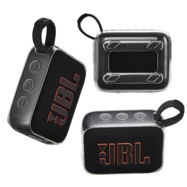 Imagem de Capa de silicone compatível com alto-falante portátil JBL Go 4 com Bluetooth, capa protetora de silicone para alto-falante portátil JBL Go 4 Mini Bluetooth