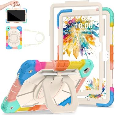 Imagem de Auizotl Capa para Samsung Galaxy Tab A9+/A9 Plus 11 polegadas 2023 (SM-X210/X216/X218) com protetor de tela/suporte giratório 360, capa à prova de choque de grau militar para Galaxy Tab A9 Plus