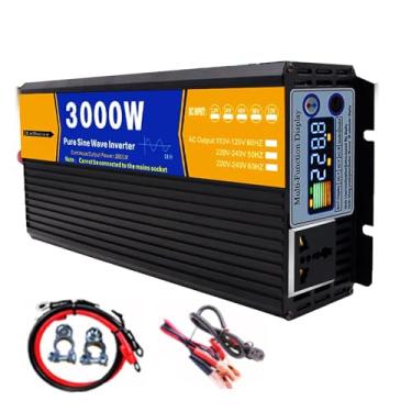 Imagem de 3000W Pure Sine Wave Inverter Charger Split Phase DC Input AC Output 120V/ 240V Low Frequency Solar Power Converter, DC 12V/ 24V/ 48V/ 60V/ 72V,12V to 220V