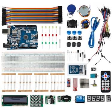 Imagem de Mega Kit Robótica Para Arduino Uno e + 200 pcs com Tutorial, Kit Iniciante para Arduino, Construindo O Jogo Da Memória, Robotica, Automação Residencial, Kit Robotica