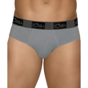 Imagem de Cueca Zorba Slip 716 Forro Frontal Go Tagless Algodão, Grafito, GG