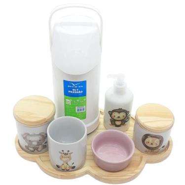 Imagem de Kit higiene bebê Safari 7 pçs Bdj Nuvem pinus Molh Red RS - Antilope D