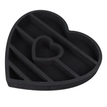 Imagem de Prateleira de Exibição de Madeira, Prateleira Multiuso do Formato do Coração, Prateleiras Decorativas de Flutuação de Parede para Quarto da Sala de Estar na Cama