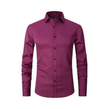 Imagem de Camisa Social Masculina Branca 6XL - Manga Longa, Casual, Outono/Inver