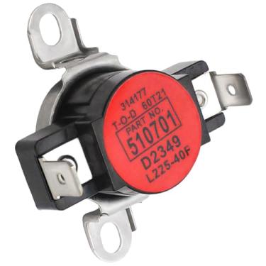 Imagem de D510701 peça de substituição para termostato de alto limite para secadores Speed Queen e Amana substitui AP6285126, 510701, 61210, 62461 e 62641 L225-40F