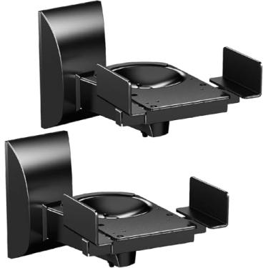 Imagem de Suporte de Alto Falante, Suportes de Parede de Alto Falante 1 Par, Suporte de Montagem de Estante de Fixação Dupla Lateral para Alto Falantes Grandes de Som Circundante, Suporta Até 25 KG