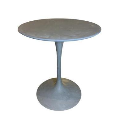 Imagem de Mesa de Jantar Tulipa Saarinen Redonda 90 cm em Cimento Queimado - Per
