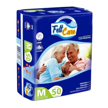 Imagem de Fralda Descartável Geriátrica Felt Care M 50 Uni Adulto Incontinência Fita