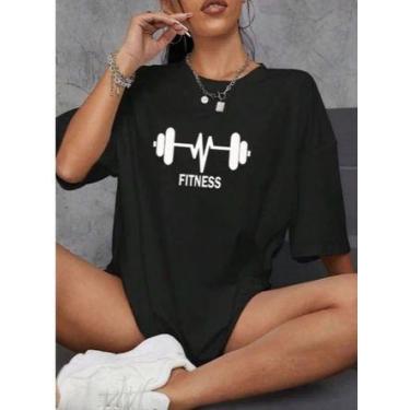 Imagem de Camiseta Needstar Tshirt Feminina Algodão100 Casual Academia Treino St