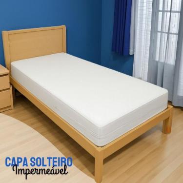 Imagem de Capa Colchão Solteiro Branca Hospitalar Impermeável Com Zíper - Mirand