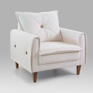 Imagem de Poltrona Miami Linho Branco Konfort