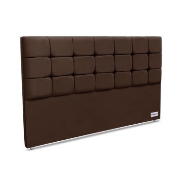 Imagem de Cabeceira Cama Box Estofada 195 Piave Veluto King 195 - Suede Marrom - Ortobom