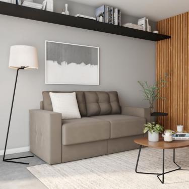 Imagem de Sofá 3 Lugares Retrátil Hamburgo Suede Bege 180 cm
