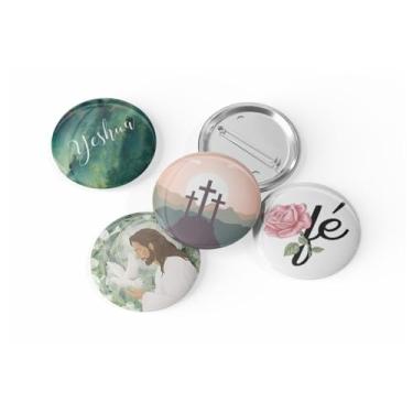 Imagem de kit com 4 Botons Broche Alfinete - Coleção Motivacional - Button, Pin
