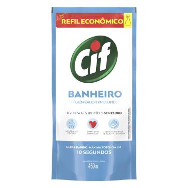 Imagem de Refil Limpador Cif Ultra Rápido Banheiro sem Cloro 450ML