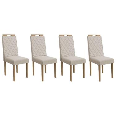 Imagem de Kit 4 Cadeiras Sala Jantar 2cad153ea 4 Un Eucalipto Caqui A040